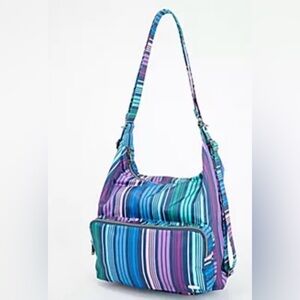 🦚 Lug Zipliner Packable Bag NWT. Love Stripe Multi